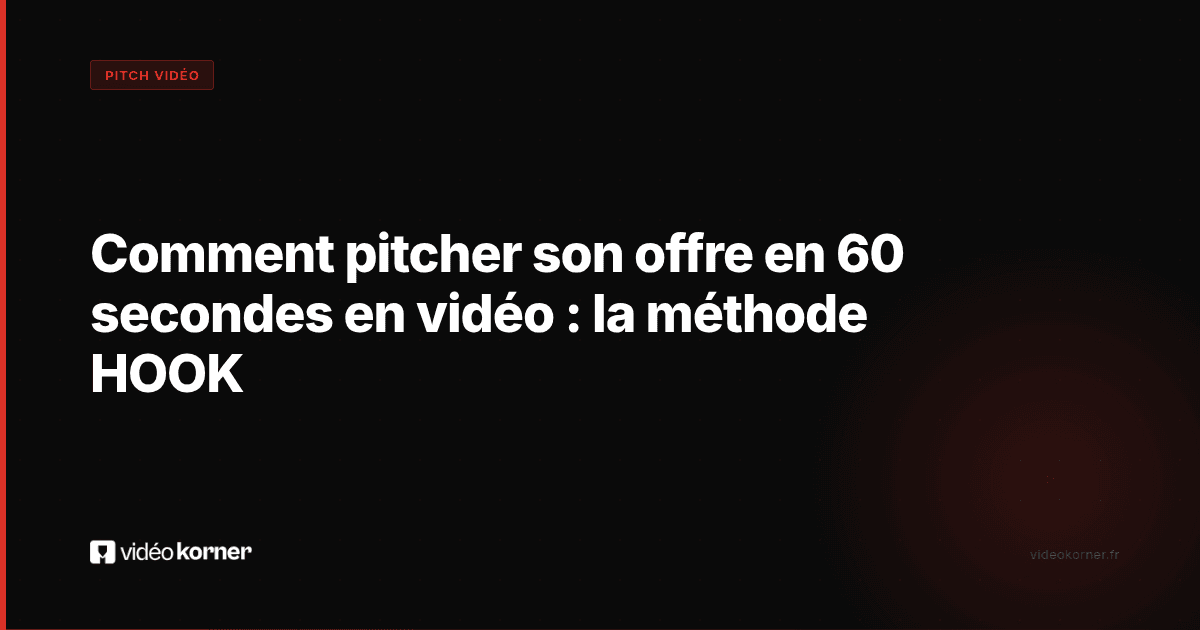 Comment pitcher son offre en 60 secondes en vidéo : la méthode HOOK